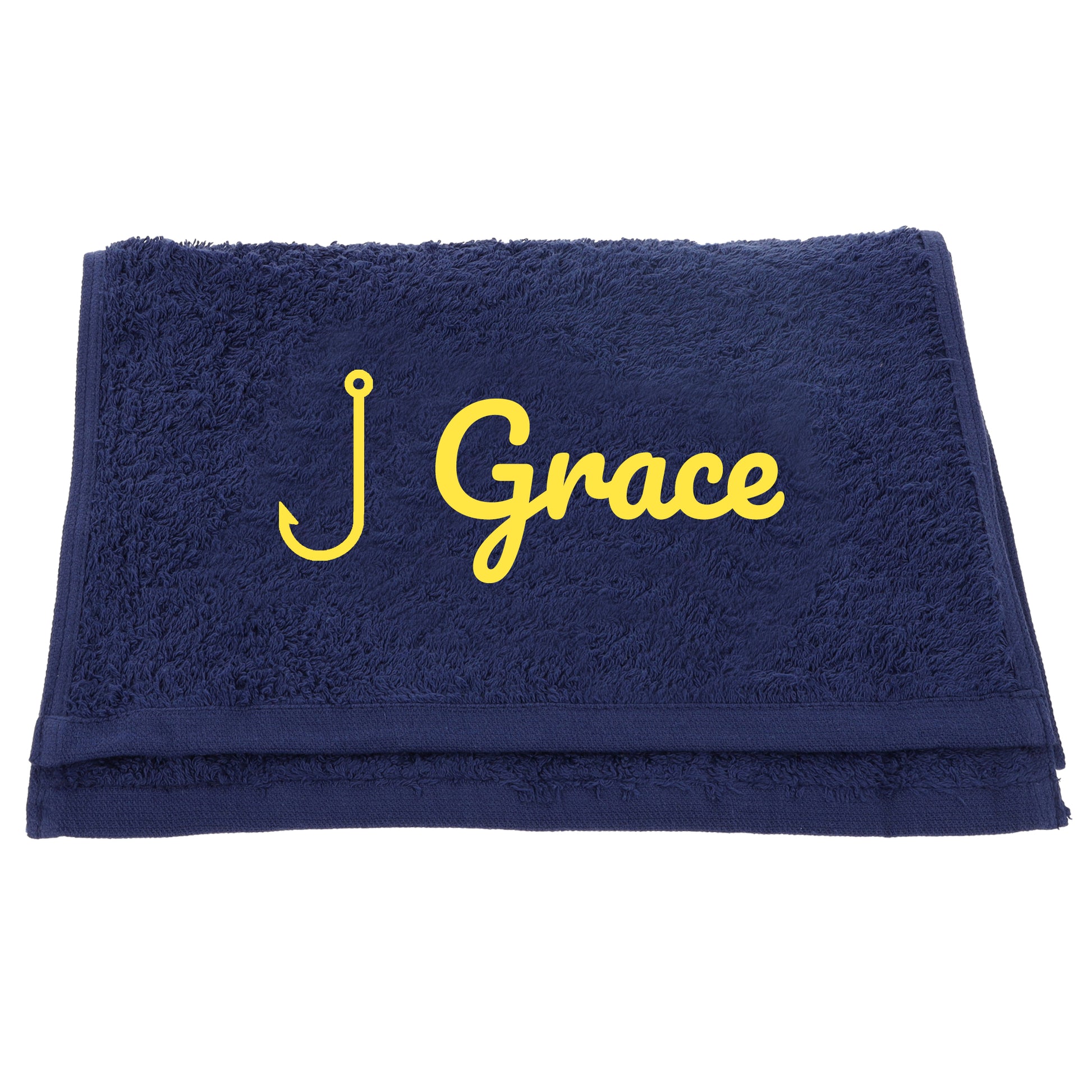 Personalised Embroidered Fishing Towel Ideal Gift For Him – Always