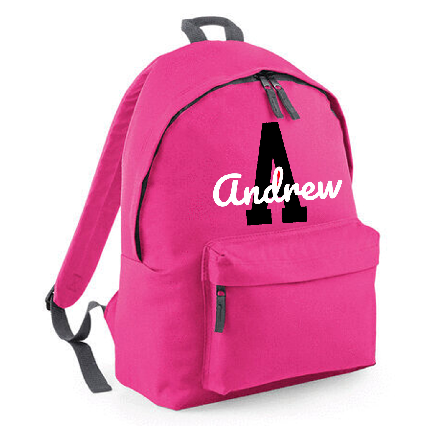 Personalised Name & Initial Backpack, Kids Rucksack with Name & Design