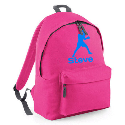 Personalised Boxer Design Backpack, Kids Rucksack Bag with Name