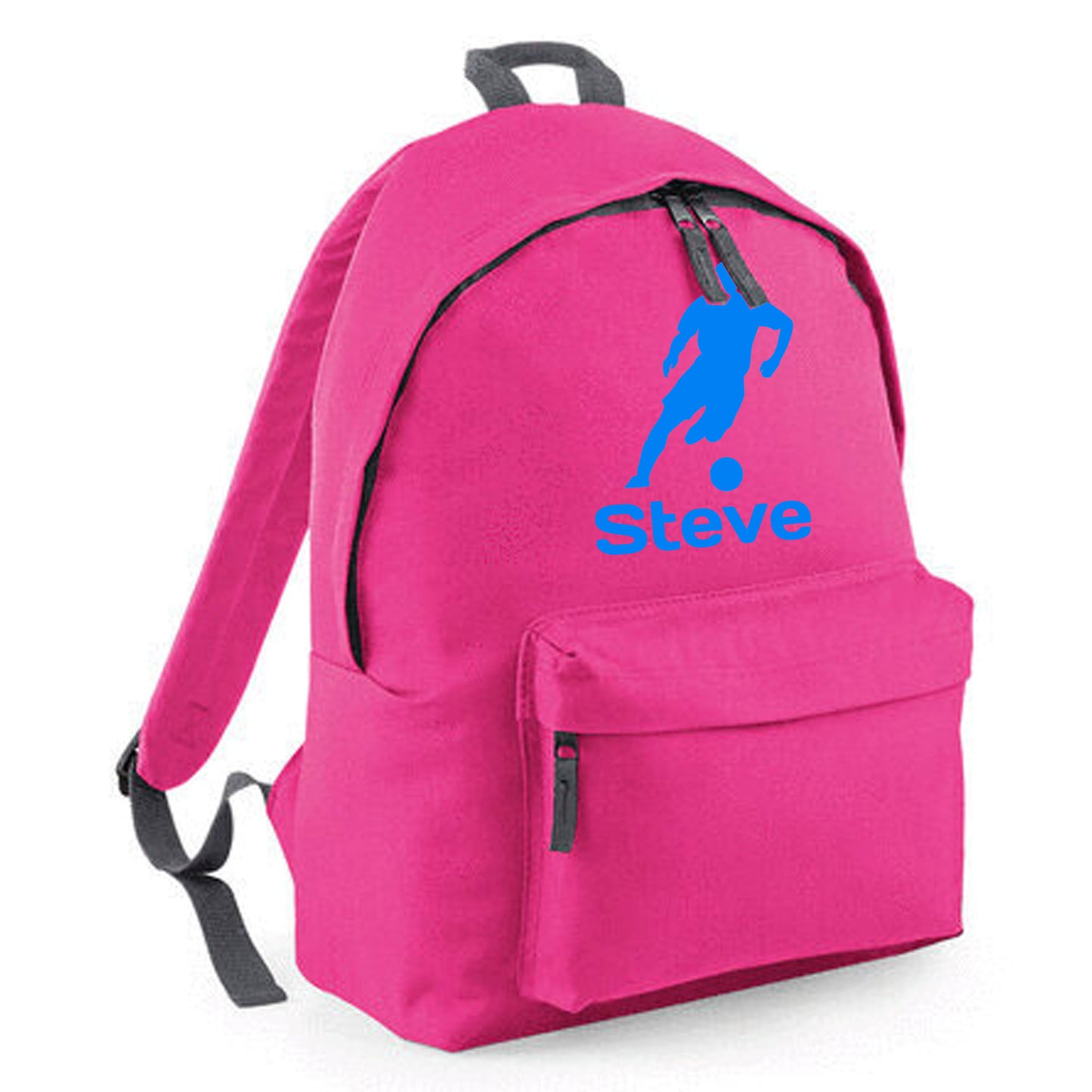 Personalised Footballer Design Backpack Kids Rucksack with Name