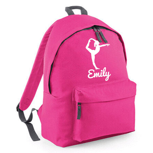 Personalised Gymnast Backpack, Kids Rucksack Bag with Name