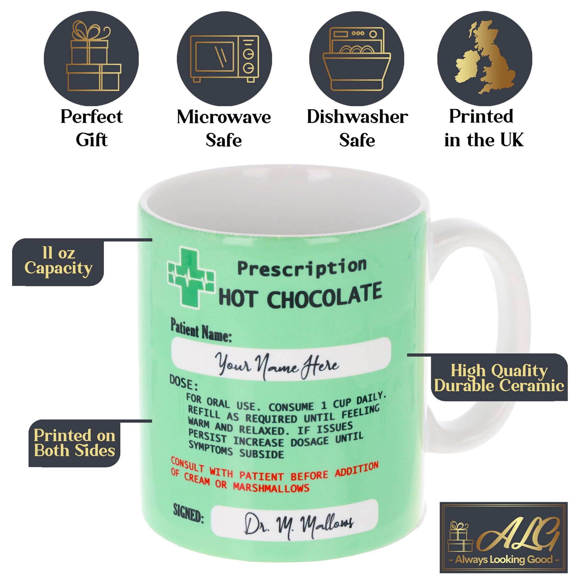 4CInk - Personalized Prescription Coffee Mug - Personalize it with a 4CInk - Personalized Prescription Coffee Mug - Personalize it with a
