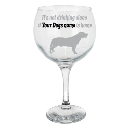 Personalised Dog Breed Engraved  Gin Glass Gift - Always Looking Good -   