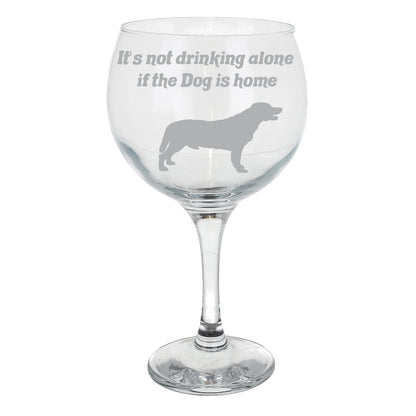 Personalised Dog Breed Engraved  Gin Glass Gift - Always Looking Good -   