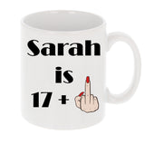 Personalised Middle Finger Birthday Ceramic Mug – Funny Gift Any Age