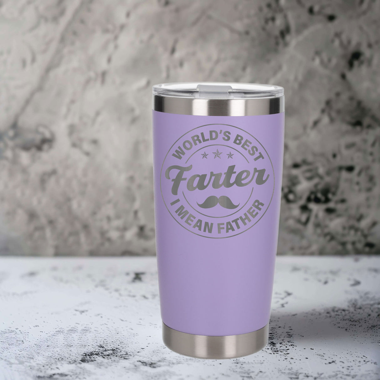 Best Farter I Mean Father Engraved Travel Mug for Dad