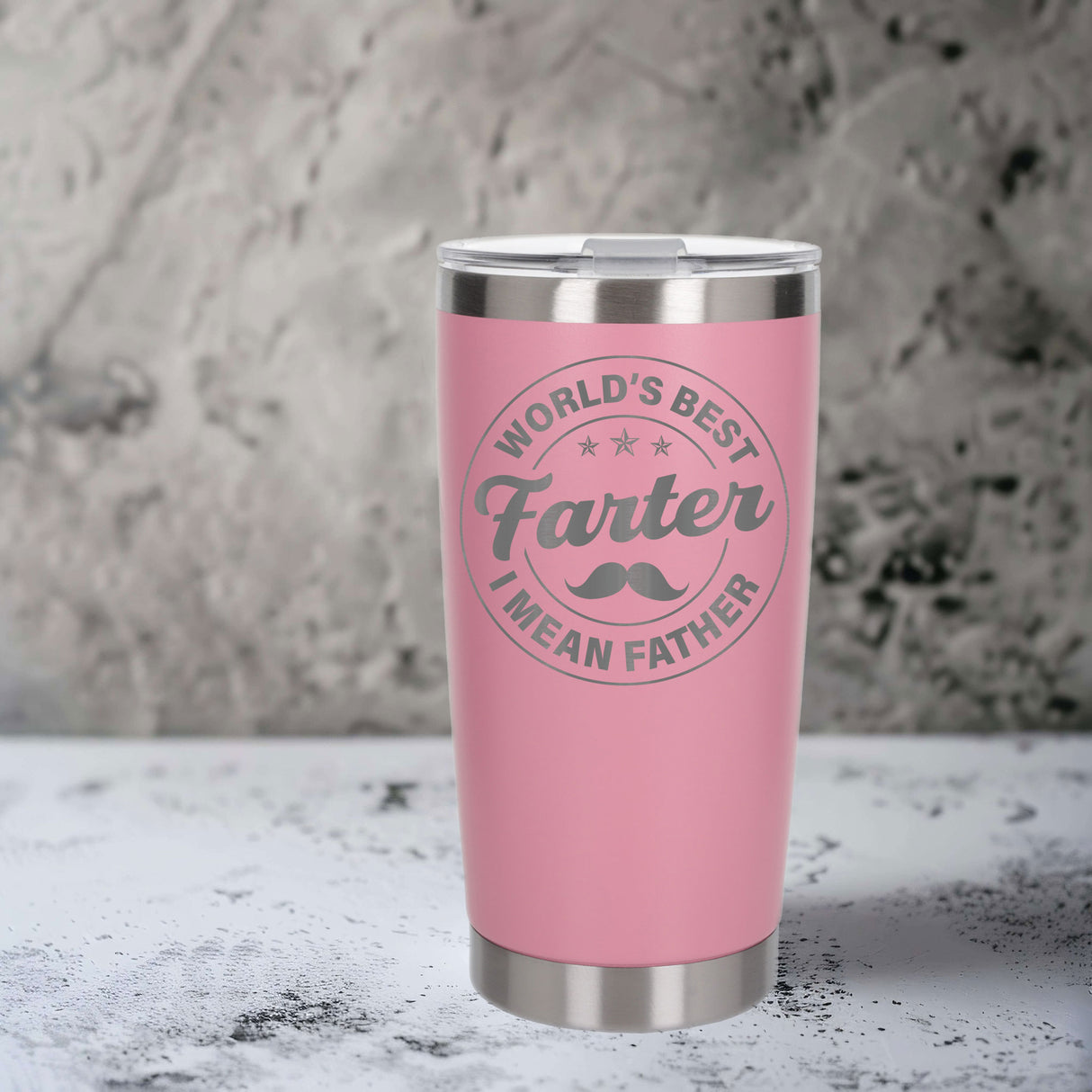 Best Farter I Mean Father Engraved Travel Mug for Dad
