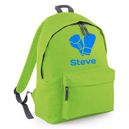 Personalised Boxing Gloves Backpack, Kids Rucksack with Name