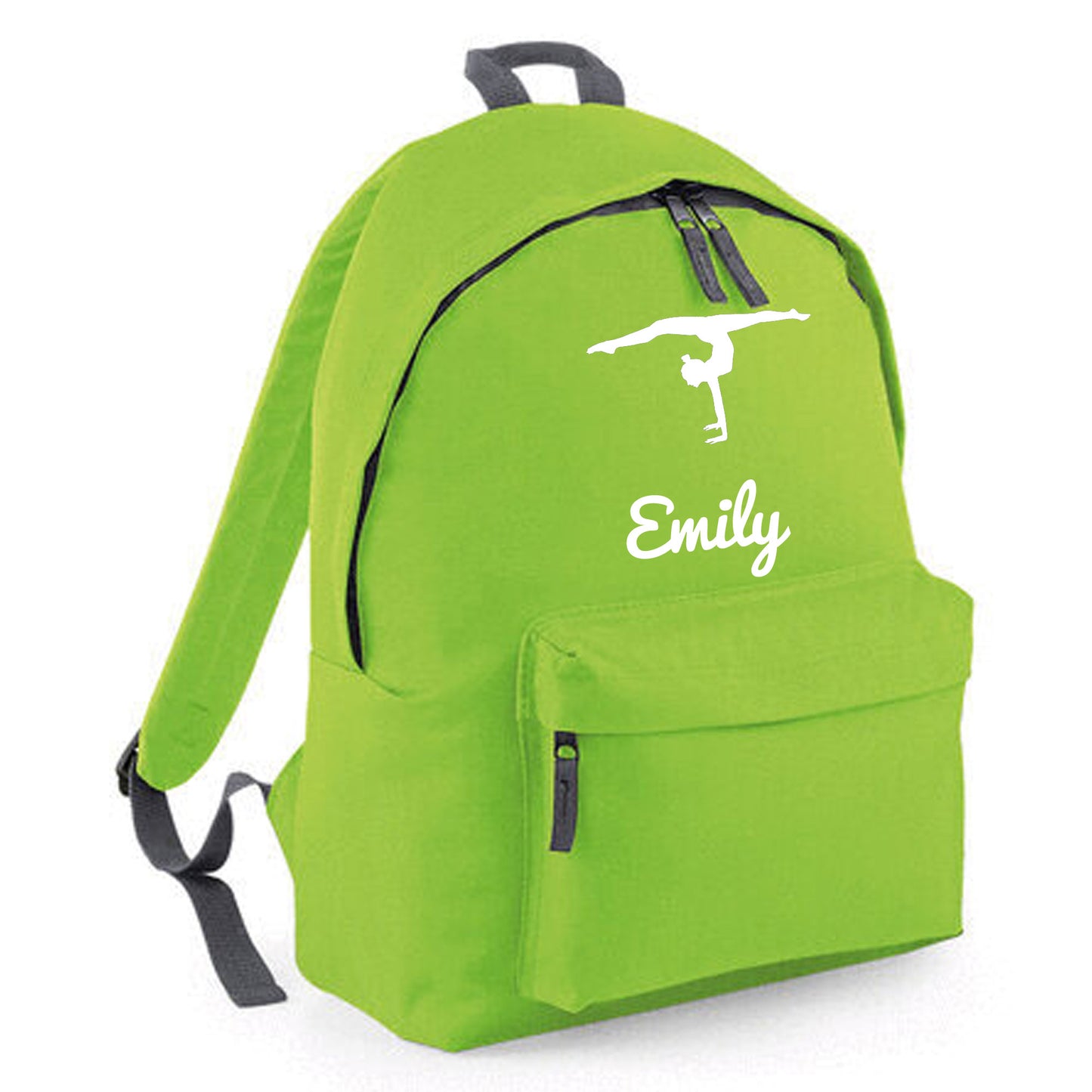 Personalised Gymnast Handstand Design Backpack Bag with Kids Name