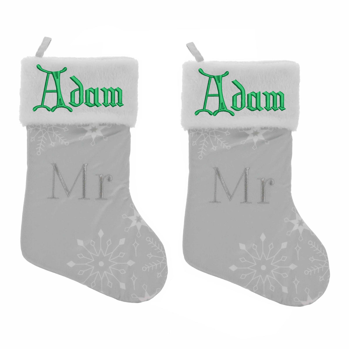 Embroidered Personalised Mr & Mrs, Mr & Mr, Mrs & Mrs Christmas Stocking  - Always Looking Good -   