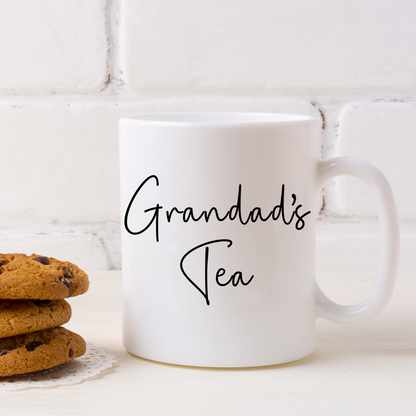 Personalised Grandad's Tea & Biscuit Engraved Board with Optional Mug and Message