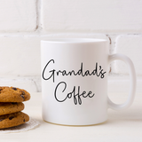 Personalised Grandad's Coffee & Biscuit Engraved Board with Optional Mug