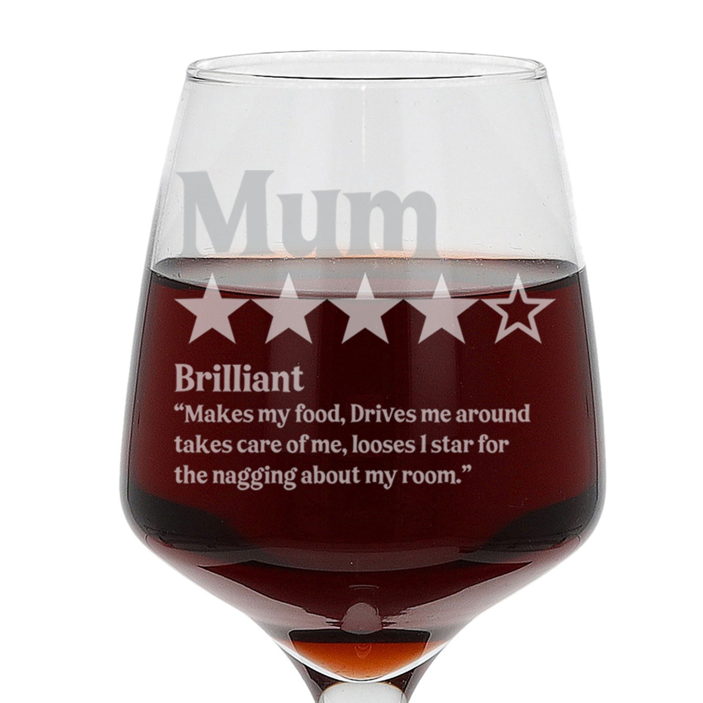 Personalised Novelty 5 Star Review Engraved Wine Glass and/or Coaster Set  - Always Looking Good -   