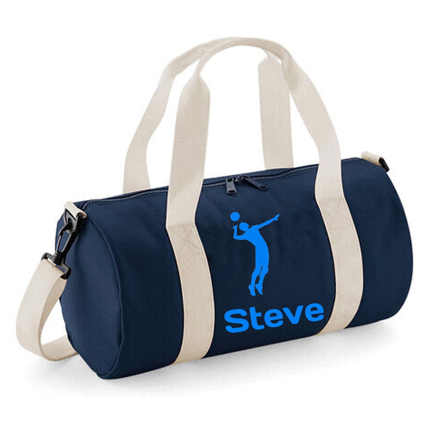 Personalised Volleyball Barrel Bag, Kids Sports Bag with Name