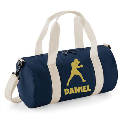 Personalised Boxer Sports Design Barrel Bag with Name