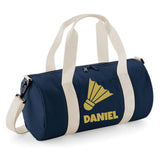 Personalised Badminton Barrel Bag | Kids Sports Holdall with Name
