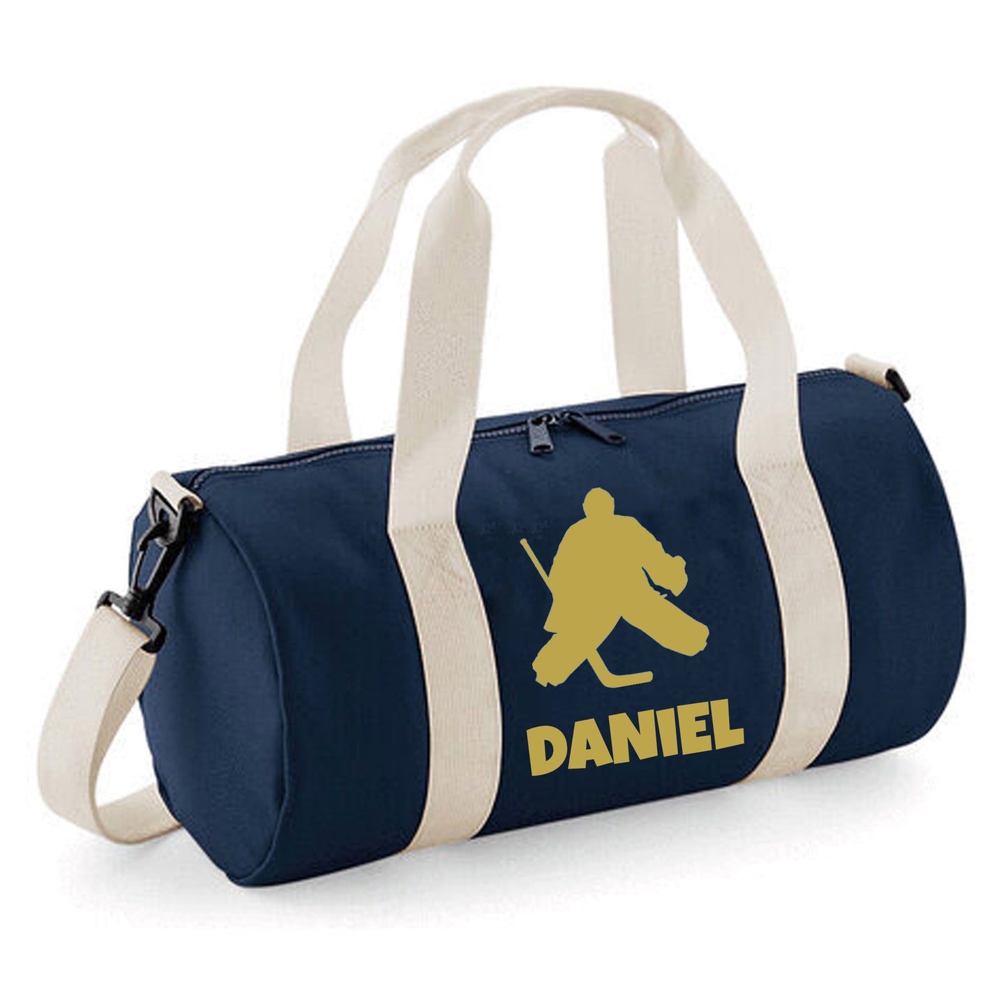 Personalised Ice Hockey Barrel Bag, Stylish Holdall for Kids