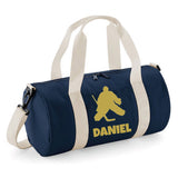 Personalised Ice Hockey Barrel Bag | Kids Sports Holdall with Name