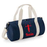 Personalised Gymnast Rings Barrel Bag | Kids Sports Holdall with Name