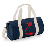 Personalised Squash Bag | Kids Barrel Holdall with Name