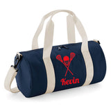 Personalised Lacrosse Barrel Bag | Kids Sports Holdall with Name
