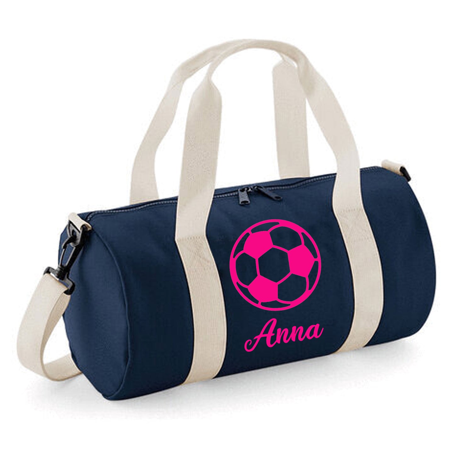 Personalised Football Design Barrel Bag 12L - Custom Name Option