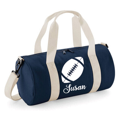 Personalised Rugby Ball Barrel Bag 12L - With Logo & Name