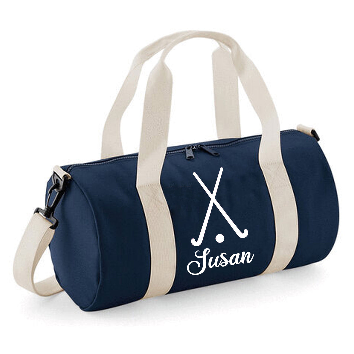 Personalised Hockey Sticks Barrel Bag | Kids Sports Holdall with Name