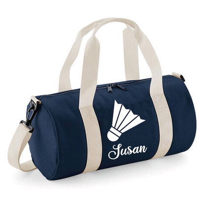Personalised Badminton Barrel Bag, 12L - Stylish & Durable Holdall