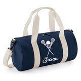 Personalised Lacrosse Barrel Bag | Kids Sports Holdall with Name