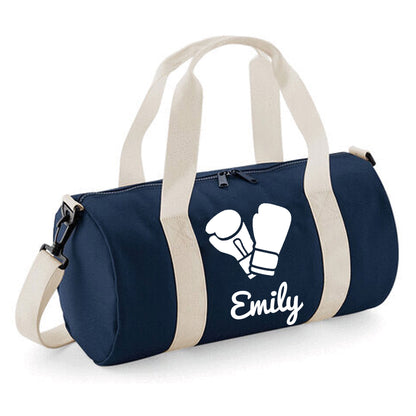 Personalised Boxing Gloves Barrel Bag 12L - With Name