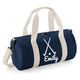 Personalised Hockey Sticks Barrel Bag | Kids Sports Holdall with Name
