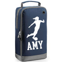 Football Boot Bag or Shoe Bag – Personalised with Name | Female Footballer Design