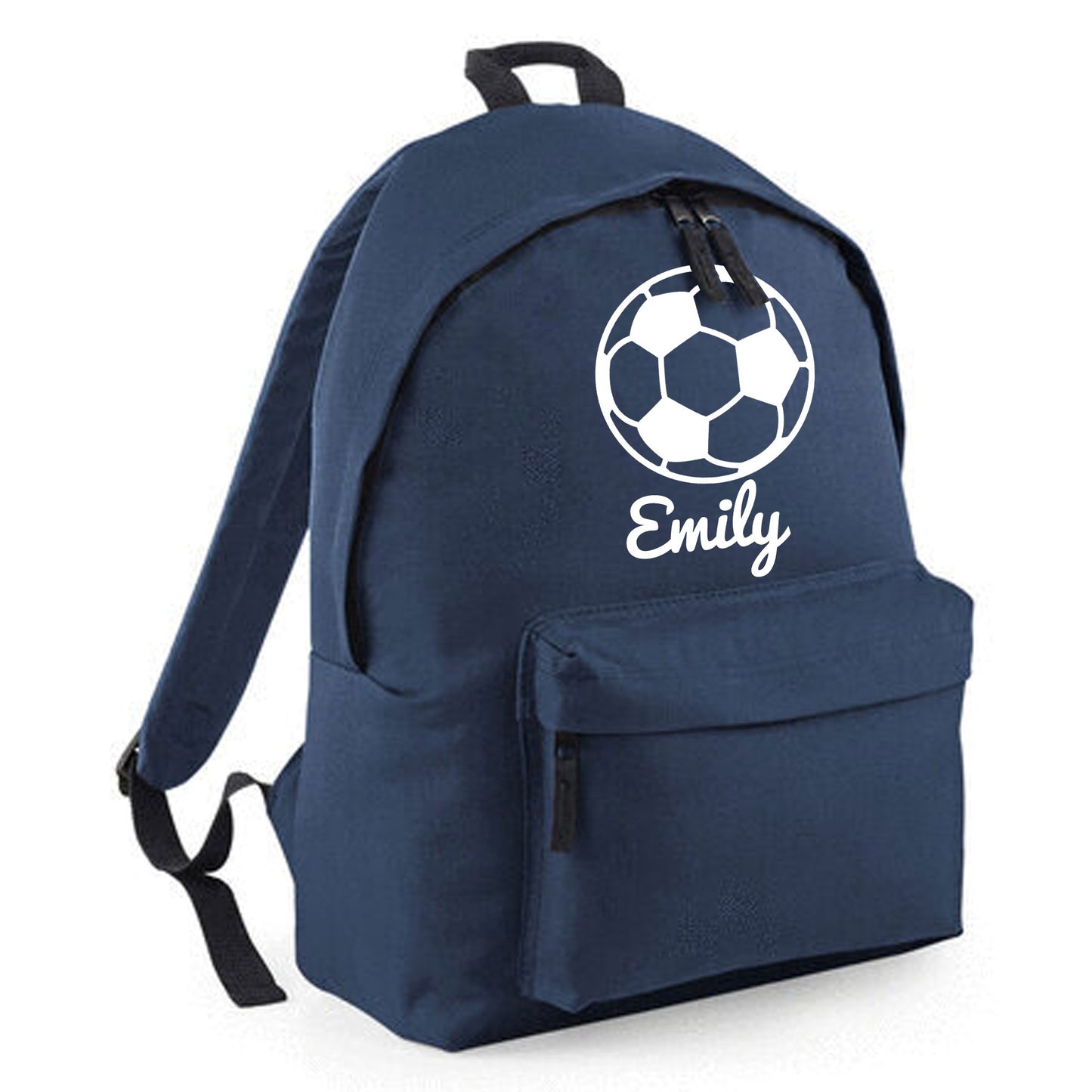 Personalised Football Ball Design Backpack, Kids Rucksack with Name