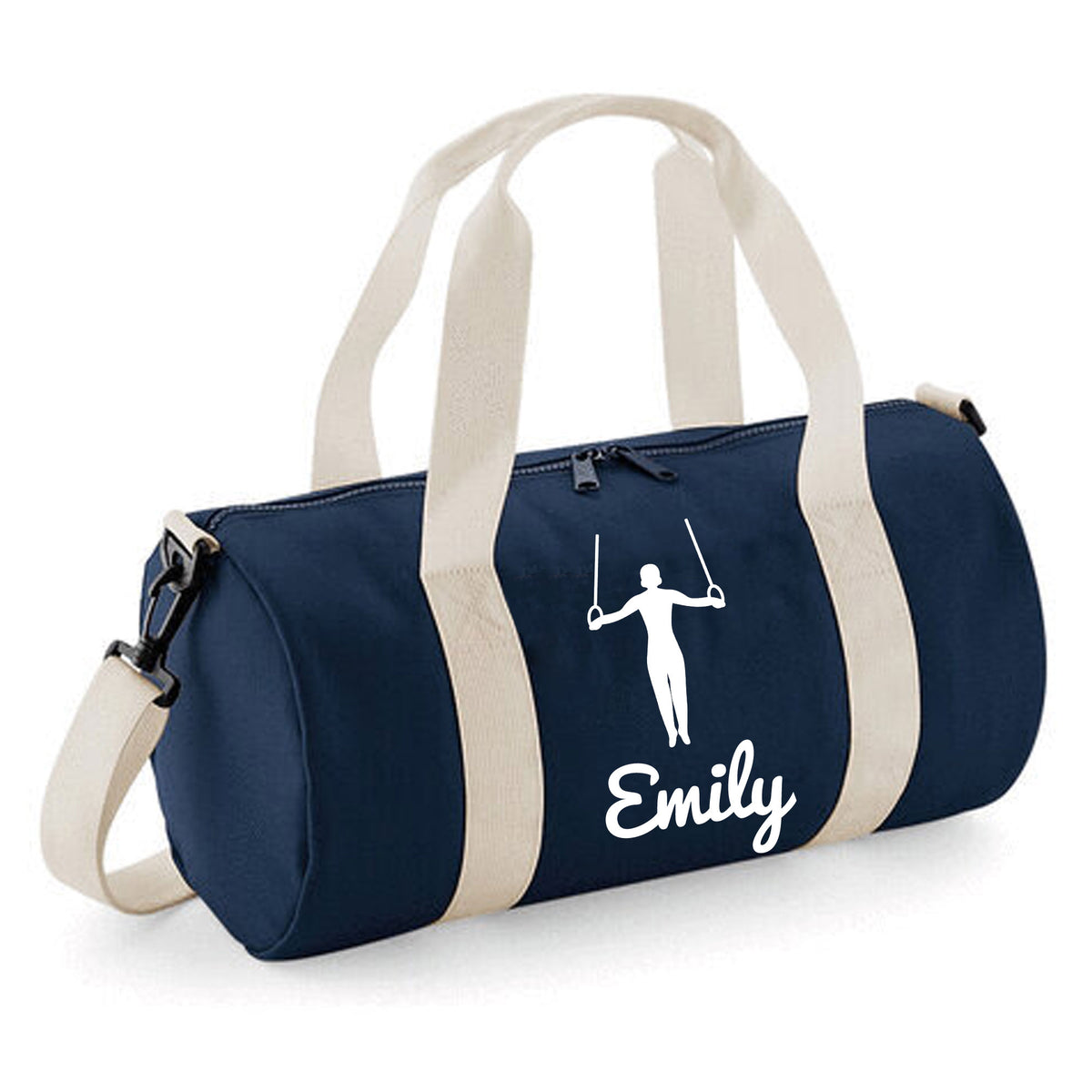 Personalised Gymnast Rings Barrel Bag | Kids Sports Holdall with Name