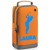Personalised Golf Shoe Bag with Female Golfer & Name or Initials  - Always Looking Good -   