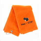 Personalised Lawn Bowls Towel – Tri-Fold with Name & Carabiner Clip
