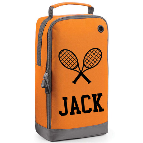 Personalised Tennis Bag For Shoe with Design & Name - Always Looking Good - Orange  