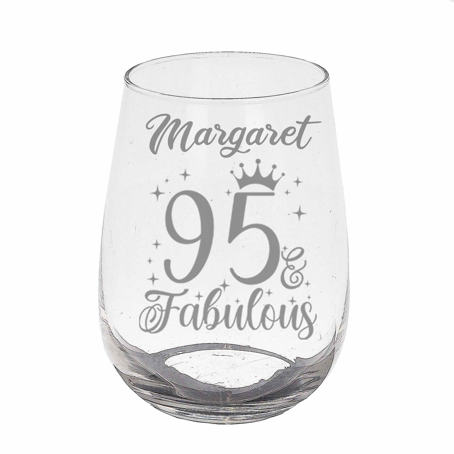 AGE & Fabulous - Milestone Birthday Gift Gin Glass and/or Coaster Set