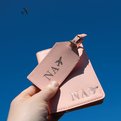 Custom Luggage Tag With Personalised Passport Cover in pink
  - Always Looking Good -  