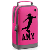 Football Boot Bag or Shoe Bag – Personalised with Name | Female Footballer Design