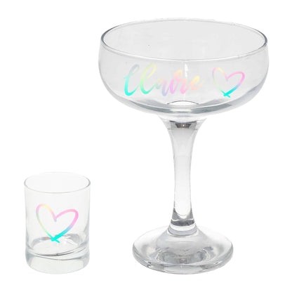 Personalised Gold Cocktail Shaker Set With Martini Glass & Shot Glass Gift Set  - Always Looking Good -   