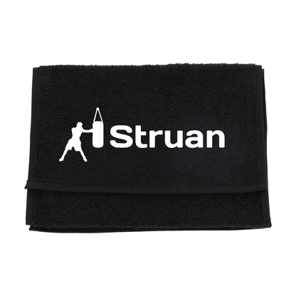 Personalised Embroidered Gym Towel with Boxing Design