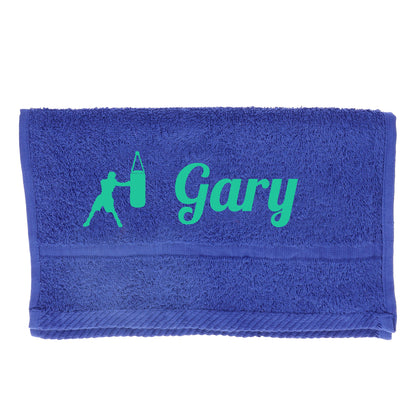 Personalised Embroidered Gym Towel with Boxing Design