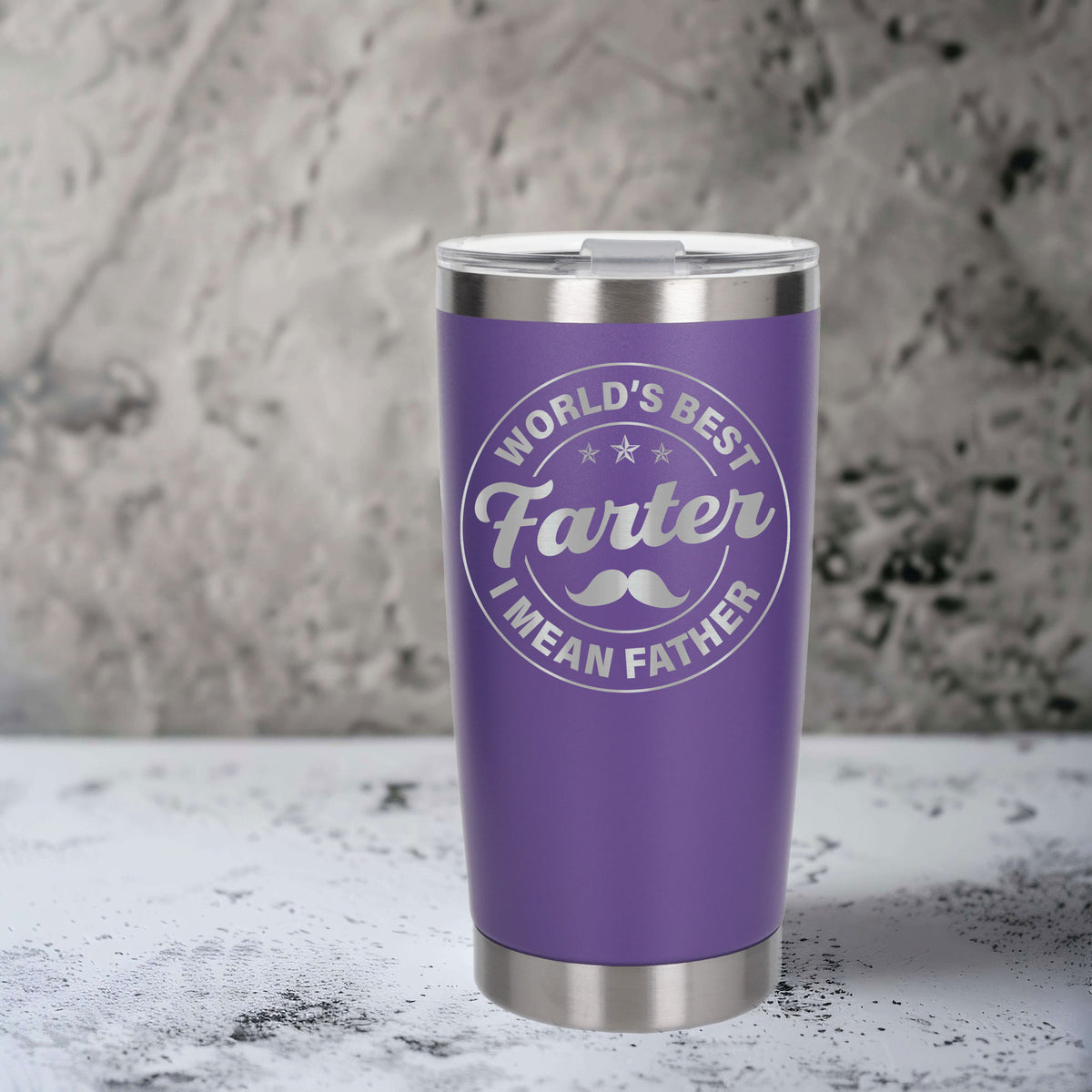 Best Farter I Mean Father Engraved Travel Mug for Dad