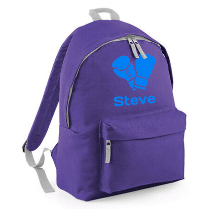 Personalised Boxing Gloves Backpack, Kids Rucksack with Name