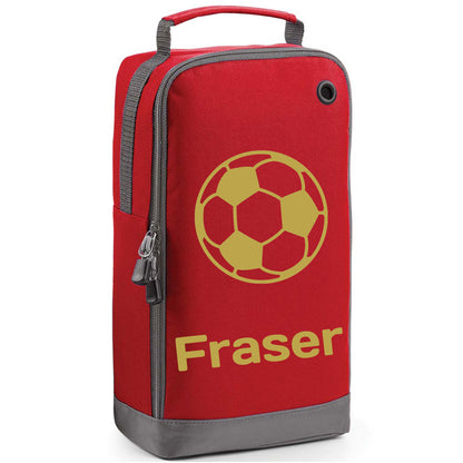 Personalised Football Boot Bag – Custom Design with Name  - Always Looking Good -    - Red  