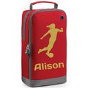 Football Boot Bag or Shoe Bag – Personalised with Name | Female Footballer Design