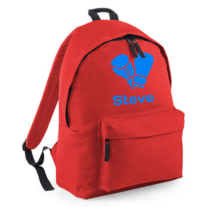 Personalised Boxing Gloves Backpack, Kids Rucksack with Name