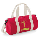 Personalised Gymnast Rings Barrel Bag | Kids Sports Holdall with Name